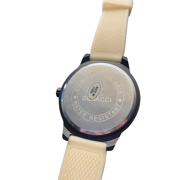 Men's Silicone Band Dressy Casual Hip Hop Fashion Watch Stainless Steel - Picture 3 of 7